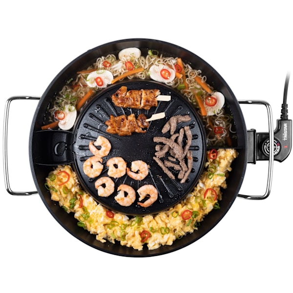 Korealainen grilli PZ-9131 sähköinen kuuma kattila Ø 24 cm 1800W 3l