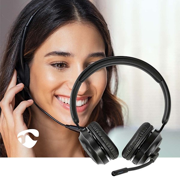 PC-headset | On-Ear | Stereo | Bluetooth | Fold-Away Mikrofon | Sort