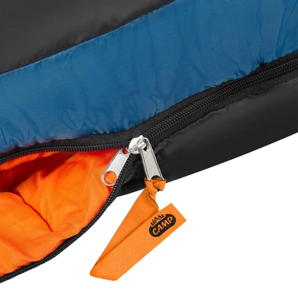 Marineblå-orange sovepose, let, kompakt