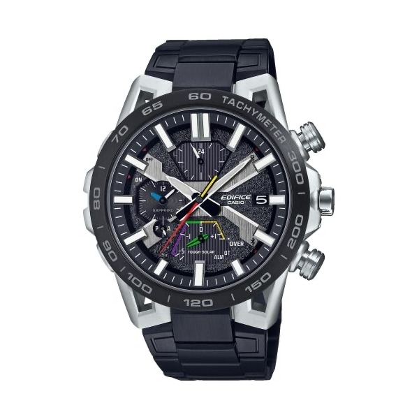 CASIO EDIFICE SOSPENSIONE Mod. RACING MULTICOLOR BLUETOOTH® ION-PLATED STRAP TOUGH SOLAR