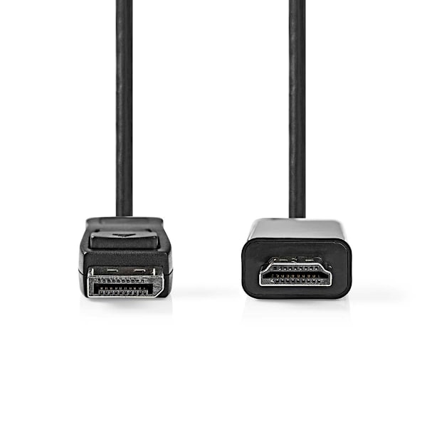 DisplayPort kaapeli | DisplayPort uros | HDMI™ liitin | 1080p | Niklattu | 3.00 m | Pyöreä | PVC | Musta | Label