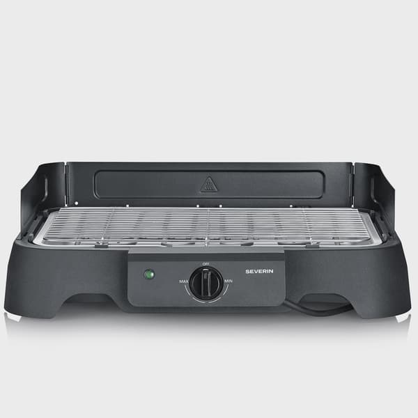 Elektrisk bordgrill med rist i rustfrit stål