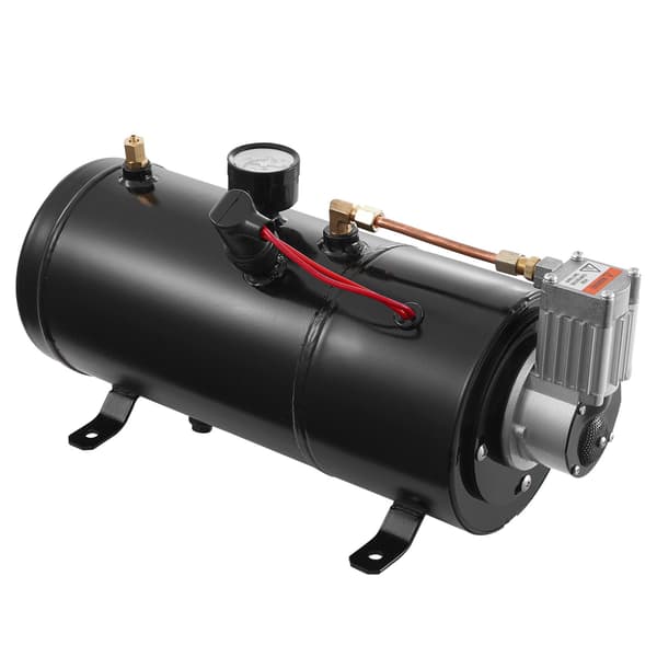 12V luftkompressor med 0,8 gallon tank, 120 PSI