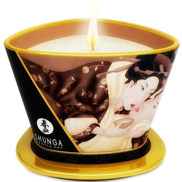Shunga - Mini Caress By Candelight Chokolade Massagelys 170 Ml