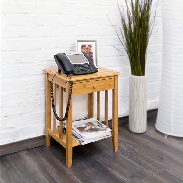 Bambus sidebord med skuffe