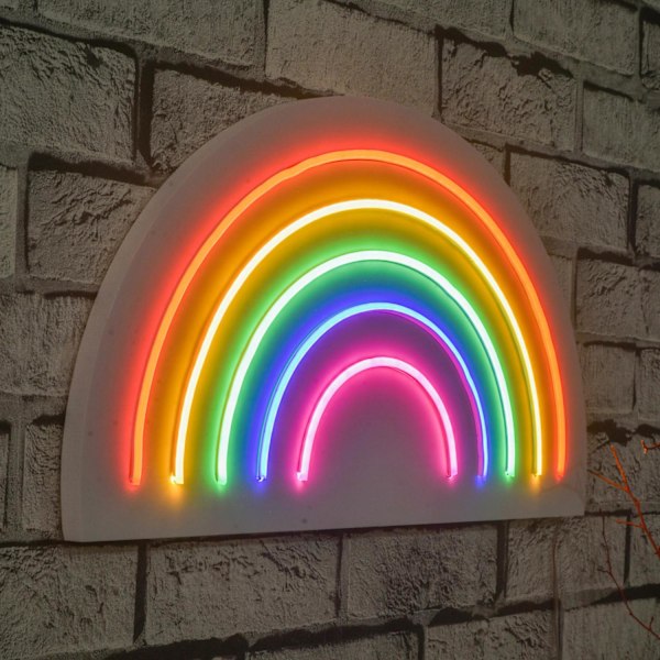 Dekorativ Plast Led Lighting Rainbow - Flerfärgad