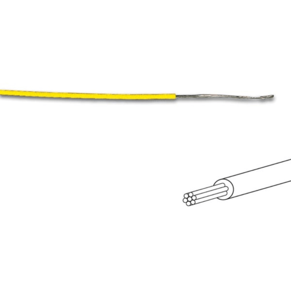 Tilslutningsledning - Ø 1,4 Mm - 0,2 Mm² - Multicore - Gul