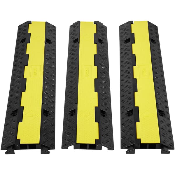 3-pack 2-kanalig kabelskyddsramp, kapacitet 12 000 lb