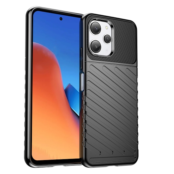 Pansret fleksibelt cover til Xiaomi Redmi 12 Thunder Case, sort