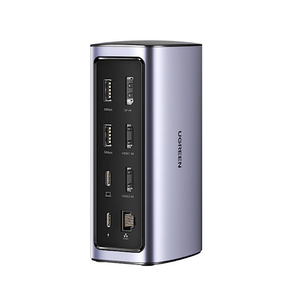 12in1 Monitoimitelakointiasema HUB-sovitin Ugreen CM555 - harmaa