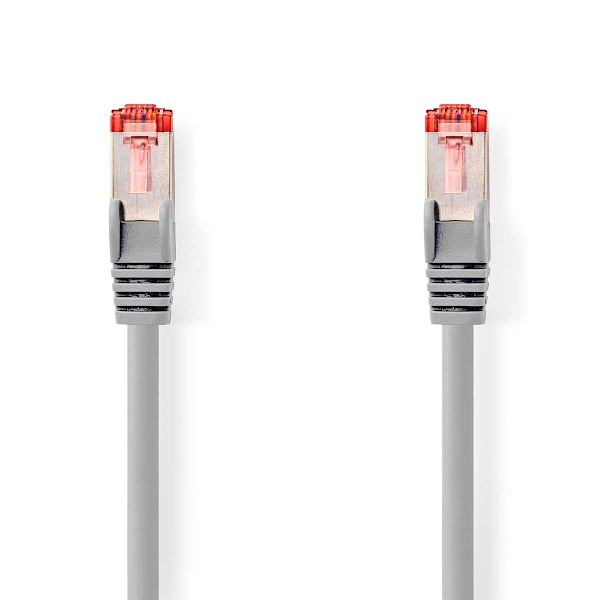 CAT6 Nätverkskabel | RJ45 hane | RJ45 hane | S/FTP | 20.0 m | Rund | LSZH | Grå | Label