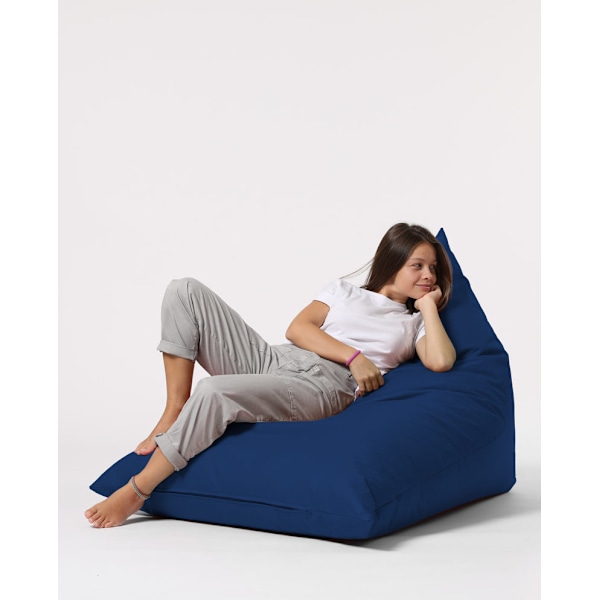 Garden Bean Bag Pyramid Big Bed Puf - Mørkeblå