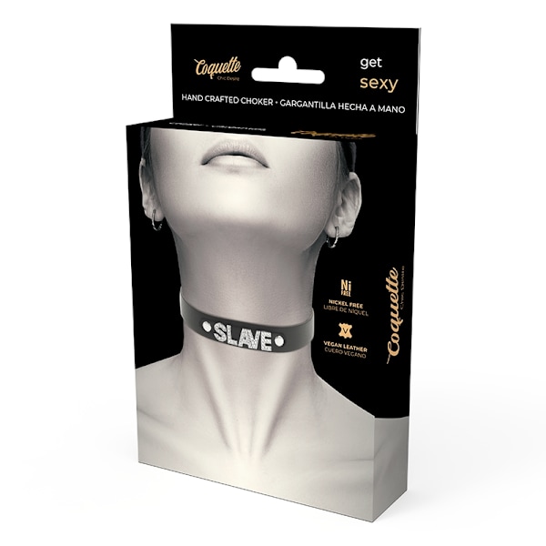 Coquette Chic Desire - Slave Vegan Læder Choker