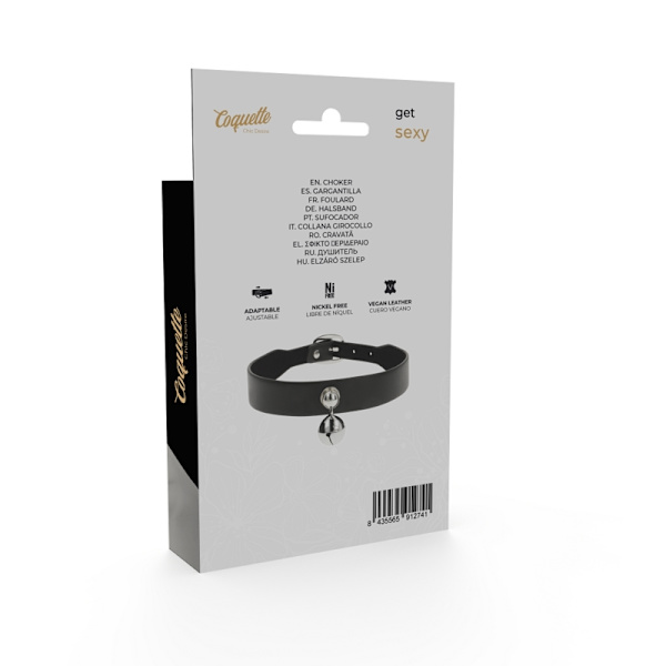 Coquette Chic Desire - Veganskt läderhalsband Kvinna Rattle Accessoar