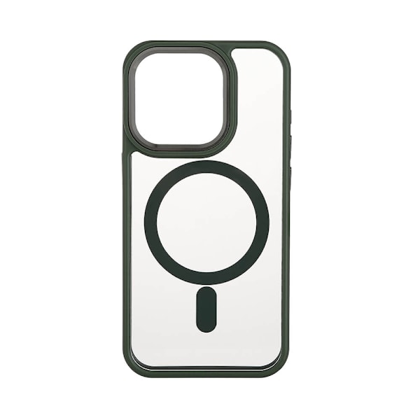 ONSALA Back Bumper Clear Case MagSerie iPhone 15 Pro Clear Case Grøn Bumper