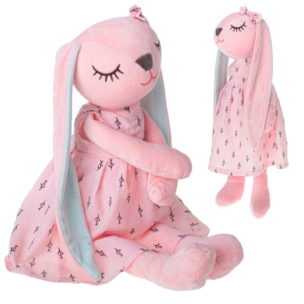 Plysch kaninmaskot rosa 52cm