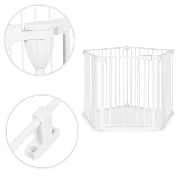 Safety Gate lekhage för barn och husdjur – 5 paneler, 60 cm, metall