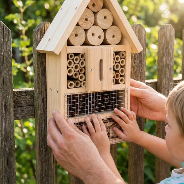 Insekthotelsæt, grantræ og bambus, 30,5 cm