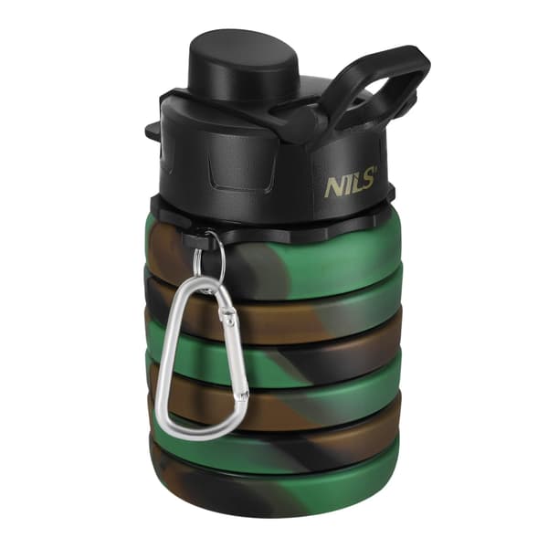 Silikoni taittuva vesipullo, 500 ml, vihreä