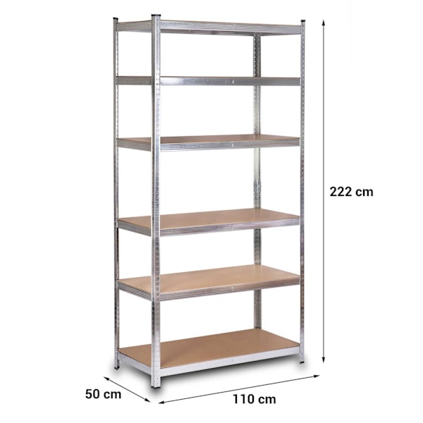 Metallihylly säilytykseen 222 x 110 x 50 cm Humberg HR-815