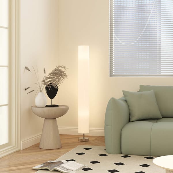 Gulvlampe, rustfrit stål, E27-sokkel, 120 cm