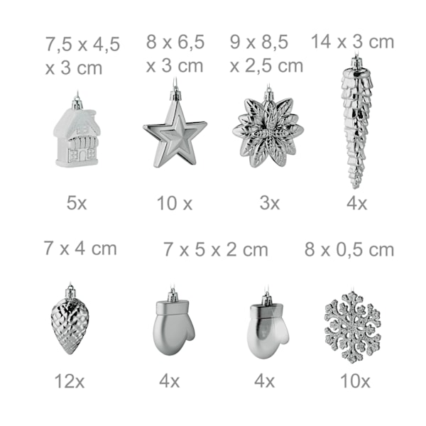 Julgranskulor i 100-pack