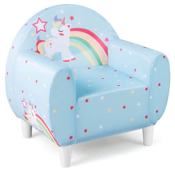 Børnesofa med ryglæn og armlæn, Unicorn Design