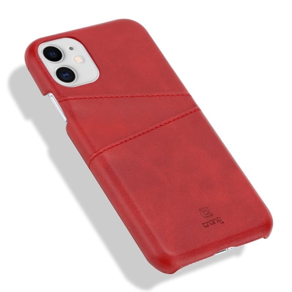 Crong Neat Cover - PU-læderetui til iPhone 11 Pro (rød)