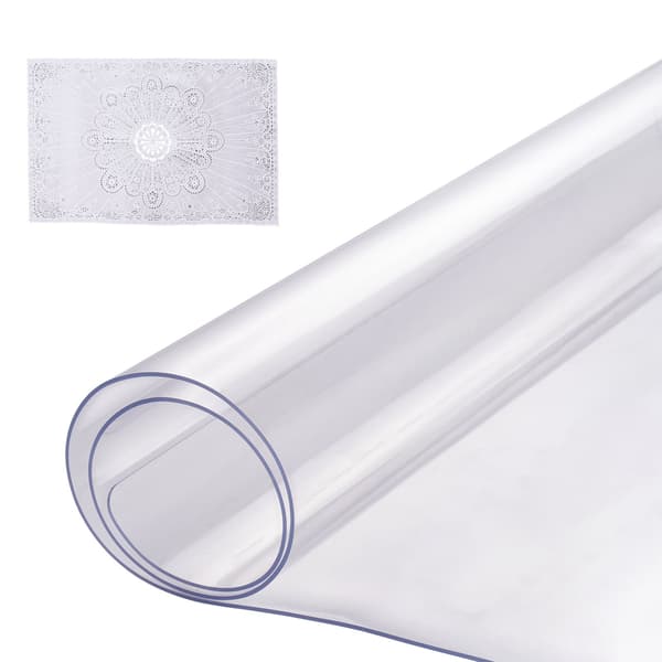 Kirkas PVC-pöytäsuojus, 16 x 32 tuumaa, 1,5 mm