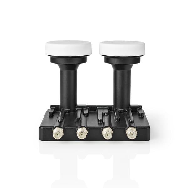 LNB | Quad Monoblock 6.0° | Udgangsforbindelse: 4x F-Connector | Støjfigurinterval: 0.85 dB | Konverteringsydelse: 52 - 67 dB | Sort | Egnet til: Astr