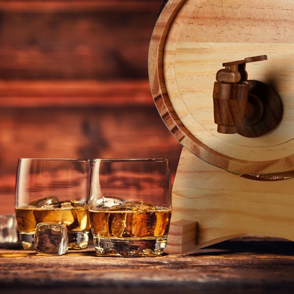 Whiskyfat med kran dispenser, 2,2L kapacitet