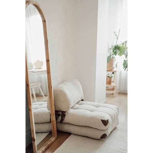 1-sædet sovesofa Fold Teddy - Creme