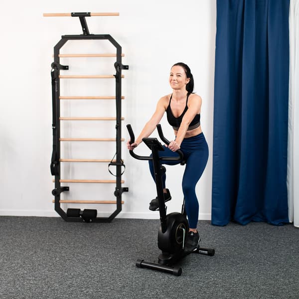 Magnetisk stationær cykel, justerbar modstand, sort