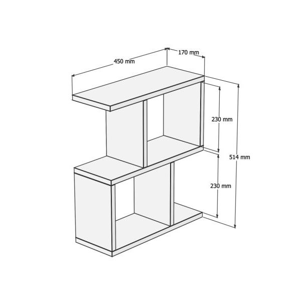 Sidebord Zet - Hvid