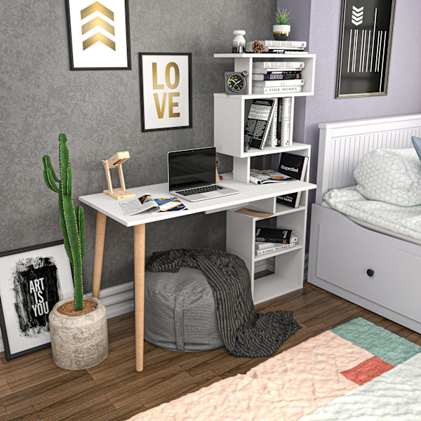 Studiebord Vina - Hvid