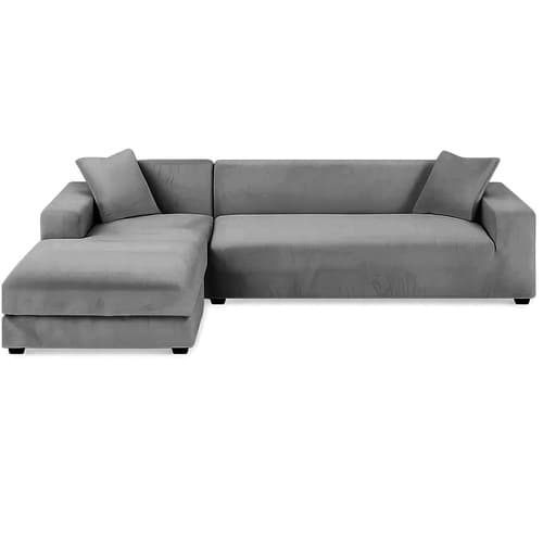 Mørkegrå Sofabetræk, Stretch Fit 190-230cm