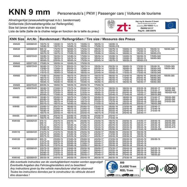 Lumiketjut 9mm KNN80