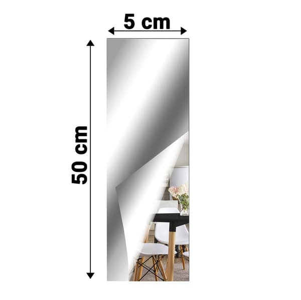 Akryl spejlfliser, dekorative, 50 cm, sæt med 10