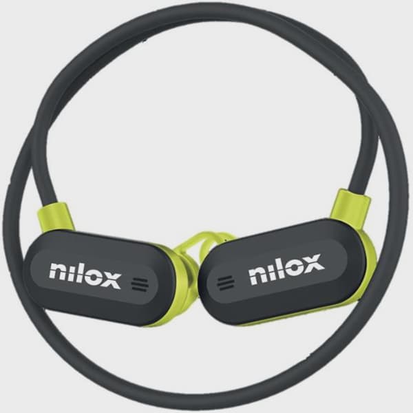 Sporthovedtelefoner, luftledning, ENC, sort/lime