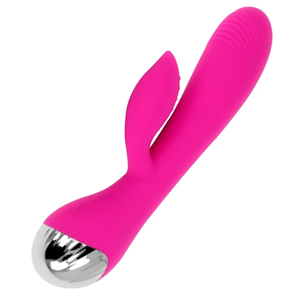 Ohmama - Uppladdningsbar Vibrator Med Kanin 10 Vibrationslägen 19 Cm