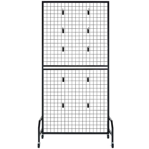 Ruudukkoseinäpaneelit, 2 kpl, 898 x 1798 mm, pyörät, koukut
