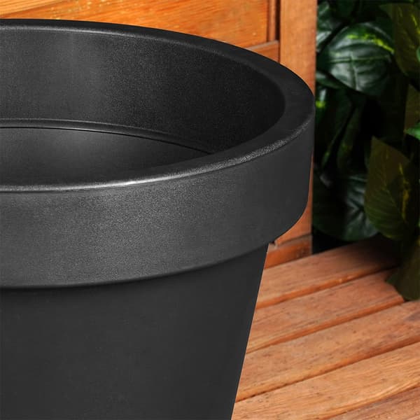 Havekrukke i plast sort rund 39 cm
