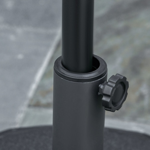Parasolfod, HDPE, passer til 38/48 mm stænger, sort