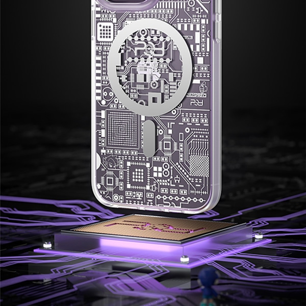 iPhone 14 Pro MagSafe PQY Geek Series magnetiskt fodral i guld