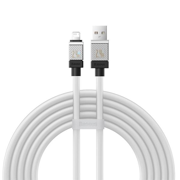 Baseus Snabbladdningskabel USB-A till Lightning, 2m - Vit