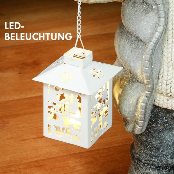 Julrendekoration med LED-lykta, batteridriven