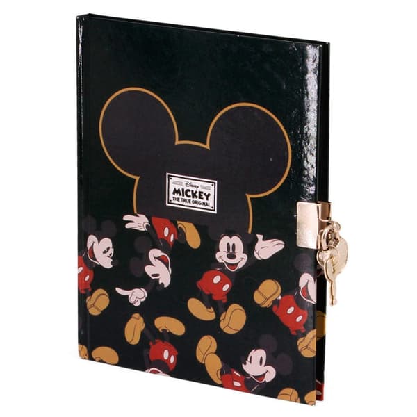 Mickey Mouse Dagbog med nøgle, ideel til børn og samlere
