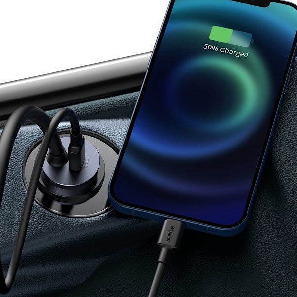 Share Together autolaturi 2x USB 2x USB-C 120W PPS QC PD harmaa
