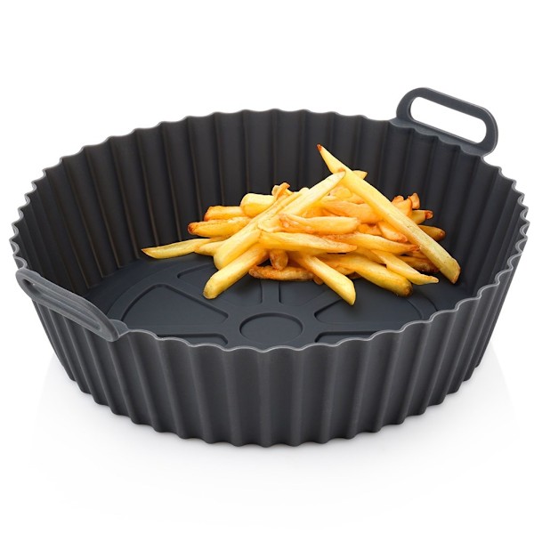 Air Fryer fedtfri silikoneindsats, Grå, 20 cm