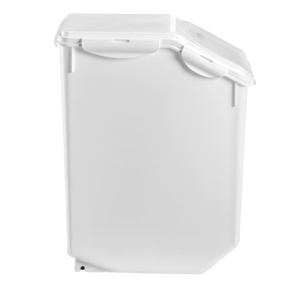 Risförvaringsbehållare 2-pack, 20 liter styck, lufttäta, hjul, 2 koppar